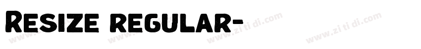 Resize regular字体转换 Resize regular字体转换